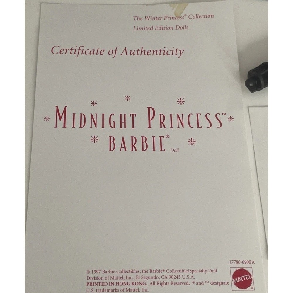 Vintage Barbie Midnight Princess #17780 1997 Winter Princess Collection Open Box - Picture 15 of 16